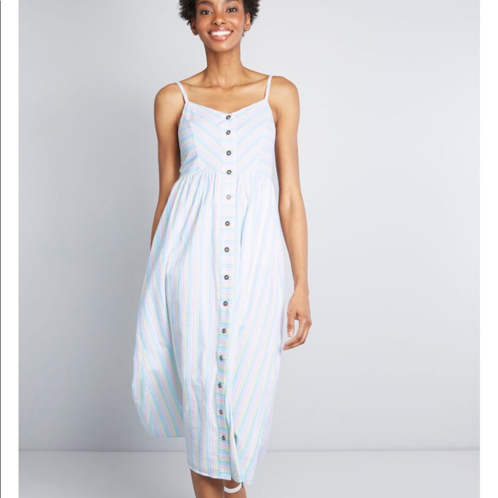 ModCloth pastel stripe dress - Picture 2 of 8